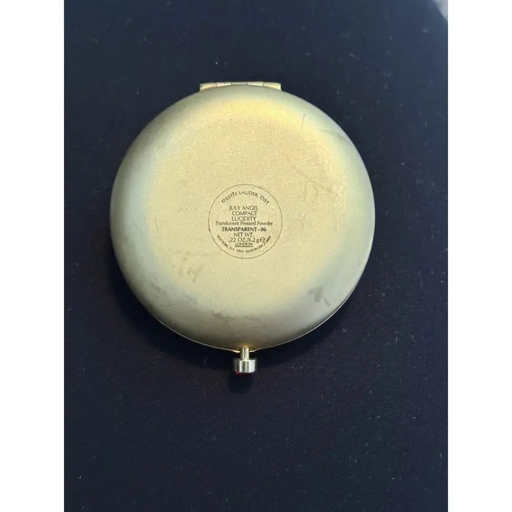 Vintage Estee Lauder July Angel Compact Lucidity Translucent Pressed Powder